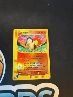 Pokemon Card Expedition Base Set Reverse Holo Cyndaquil 104/165 - Image 1