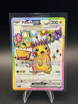 Pokemon TCG Surging Sparks Pikachu EX 219/191 - Image 1