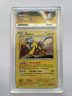 Pokemon Raikou 2015 Breakthrough 55/162 Cosmos holo blister pack promo Ace 8 NM - Image 1