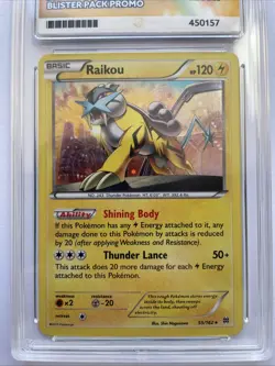 Pokemon Raikou 2015 Breakthrough 55/162 Cosmos holo blister pack promo Ace 8 NM - Image 2