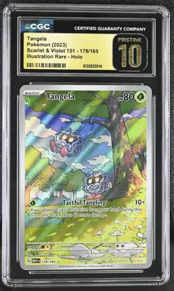Pokemon Tangela 178/165 Illustration Rare Scarlet Violet 151 - CGC 10 PRISTINE - Image 1