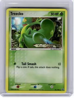 2005 Pokemon—Treecko #70/106 Emerald—Common Reverse Holo [Moderately Played] - Image 1