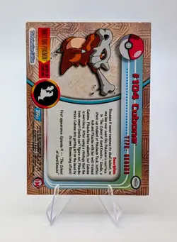 Topps Pokemon Blue Logo Non-Holo: Cubone #104 - NM - Image 2