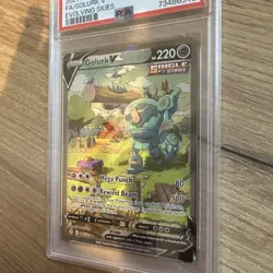 2021 POKEMON SWORD & SHIELD EVOLVING SKIES #182 FULL ART/GOLURK V PSA 10 - Image 2
