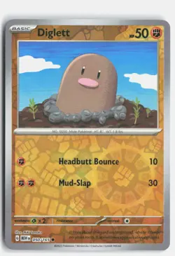 Diglett 050/165 151 Common Reverse Holo NM - Image 1