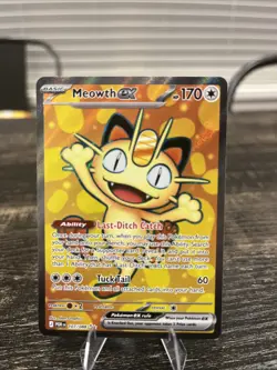 🔥 2026 POKEMON MEOWTH EX FULL ART# 107/088 MEGA EVOLUTION PERFECT ORDER - Image 1