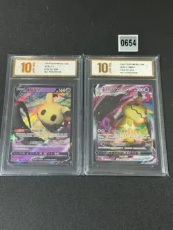Pokemon TCG S-Chinese Sword & Shield CS4.5C 024/063,025/063 RR Mimikyu Grade 10 - Image 1