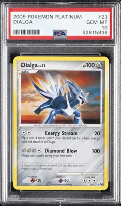 2009 POKEMON PLATINUM #23 DIALGA PSA 10 - Image 1