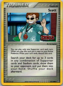 Pokemon TCG Scott Stamped Reverse Holo Power Keepers 81/108 MP - Image 1