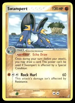 2006 Pokemon Swampert Rare Crystal Guardians 27/100 DMG - Image 1