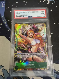 2026 One Piece The Azure Sea's Seven NAMI Alternate Art OP14-031 PSA 9 - Image 1