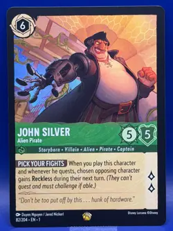 Disney Lorcana John Silver Alien Pirate 82/204 Legendary EN 1 The First Chapter - Image 1