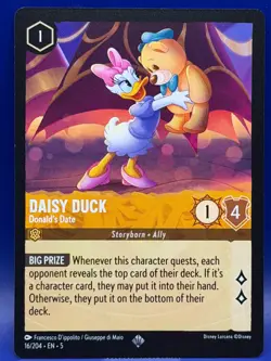 Disney Lorcana Daisy Duck Donald's Date 16/204 Rare EN 5 Shimmering Skies - Image 1