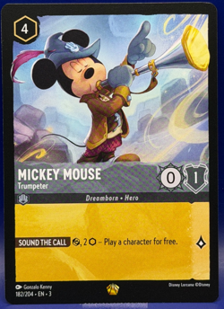 Disney Lorcana Mickey Mouse Trumpeter 182/204 Legendary EN 3 Into the Inklands - Image 1