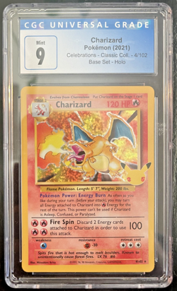 Charizard Pokemon Celebrations Classic Coll. 4/102 Base Set -Holo CGC 9 Mint - Image 1