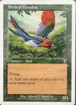 Magic The Gathering (MTG) : 7th Edition: Birds of Paradise - Image 1