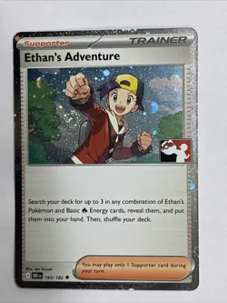 Ethan's Adventure 165/182 Pokemon TCG Prize Pack Play Stamped Cosmo Holo - Image 1