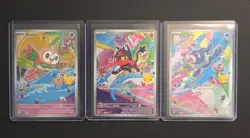 Pokemon TCG First Partner Illustration Collection Series 1 Alola Gen 7 Starters - Image 1