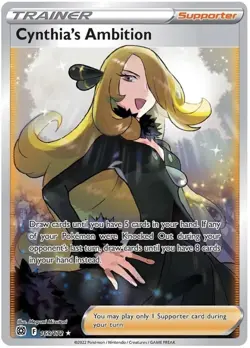 NM-Mint Cynthia's Ambition - 169/172 - Full Art Ultra Rare Pokemon Brilliant Sta - Image 1