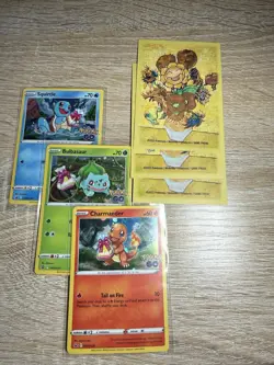 Pokemon 2020 Promo Starter Lot Bulbasaur Charmander Squirtle W/ Sleeves - Image 1
