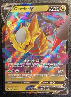 Giratina V UR 130/196 Pokemon TCG Sword & Shield Lost Origins Ultra Rare - Image 2