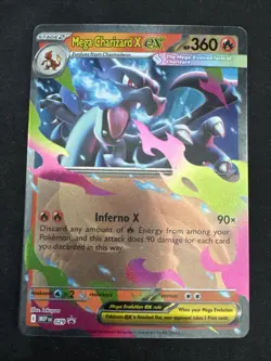 Pokemon Mega Charizard X ex 029 Me: Mega Evolution Promo Holo - Image 1