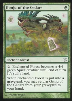 Genju of the Cedars -Foil Medium Play MTG Betrayers of Kamigawa - Image 1