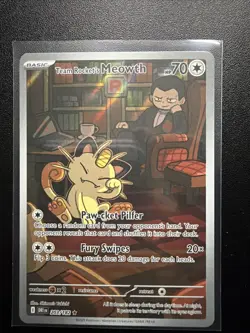 Pokemon Team Rockets Meowth 203/182 Destined Rivals NM - Image 1