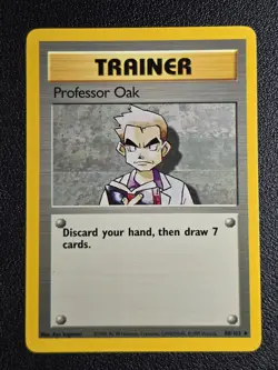 Professor Oak Pokemon Trainer Uncommon Base Set #088/102 - LP - Image 1