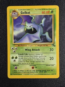 Golbat Pokemon Fossil Uncommon #34/62 - LP - Image 1