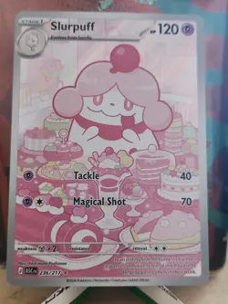Slurpuff 236/217 ASC Holo Rare Pokemon TCG Card 120 HP Stage 1 Tackle 40 - Image 1