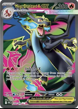 Mega Charizard X ex (#109/094) - Holofoil ME - Phantasmal Flames NM Pokemon - Image 1