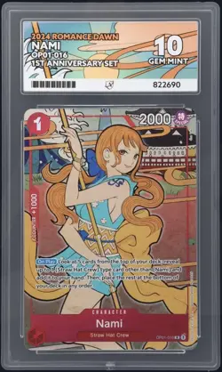 One Piece Nami OP01-016 English Version (1st Anniversary Set) - ACE PERFECT 10 - Image 1