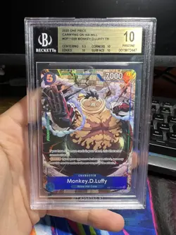 Monkey D. Luffy OP11-058 Treasure Rare OP-13 English BGS 10 Pristine - Image 1