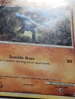 Riolu 50/95 DMG - B1G1F Call Of Legends Pokemon Card - Takashi Yamaguchi Art - Image 3