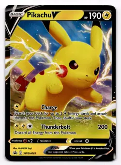 Pikachu V - Promo SWSH: Sword & Shield Promo Cards SWSH061 NM - Image 1