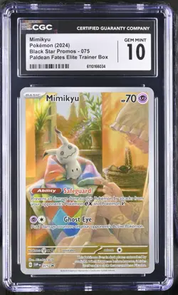 Mimikyu 075 CGC 10 - 2024 Pokemon SV Scarlet Violet Promos Paldean Fates ETB - Image 1