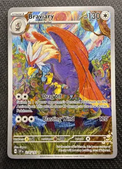 Pokemon Braviary 214/191 Sv08: Surging Sparks Illustration Rare - Image 1