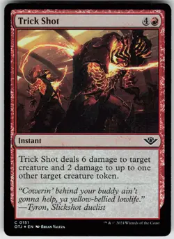 MTG Trick Shot 151 Outlaws of Thunder Junction C Foil NM - Image 1
