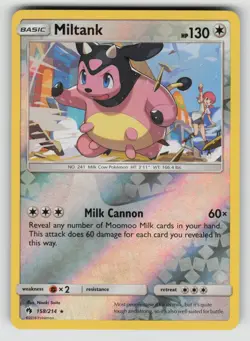 Miltank 158/214 Rare Lost Thunder Pokemon Reverse Holo LP - Image 1
