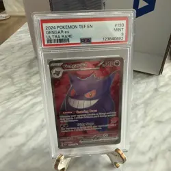 2024 POKEMON TEF EN-TEMPORAL FORCES ULTRA RARE #193 GENGAR EX PSA 9 - Image 1