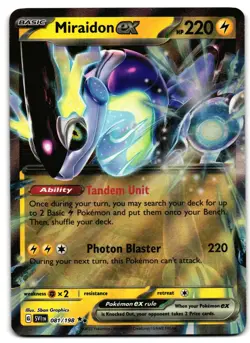 Miraidon ex 081/198 - 🌊 Scarlet & Violet Double Rare Pokemon TCG 🖤 - LP - Image 1
