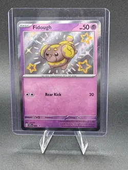 Pokemon TCG Scarlet & Violet Fidough SVP069 Shiny Holo Black Star Promo NM! - Image 1