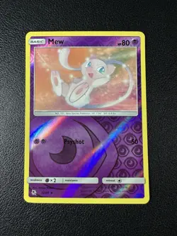 Pokemon TCG Mew 32/68 Reverse Holo Rare Hidden Fates - Image 1