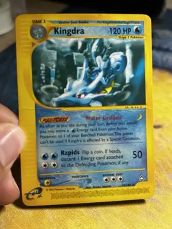 Kingdra 19/147 E Reader Series Aquapolis 2002 Pokemon Card Rare Non Holo DMG - Image 3