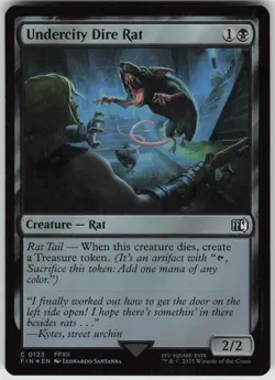 MTG Undercity Dire Rat 123 FINAL FANTASY C Foil NM - Image 1