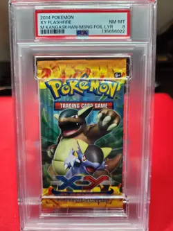 Pokemon XY Flashfire ERROR PAK PSA 8 Missing Foil Layer (1 of 2 Known to Exist)! - Image 1