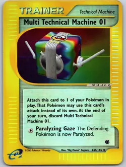 MULTI TECHNICAL MACHINE 01 POKEMON EXPEDITION BASE SET 144/165 MP REVERSE HOLO - Image 2