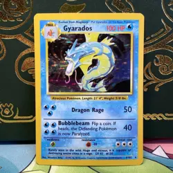 Gyarados Base Set 6/102 NM Pokemon TCG Holo Rare WOTC Vintage 1999 NM - Image 1