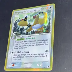POKEMON AMPHAROS DELTA SPECIES HOLO RARE REVERSE HOLO 1/101 DRAGON FRONTIERS 12… - Image 3